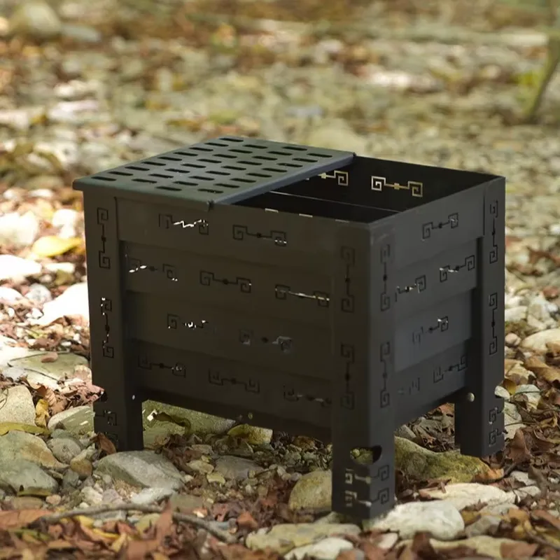 Outdoor Camping Stove - Kompor Kayu Bakar Multifungsi untuk Berkemah,
