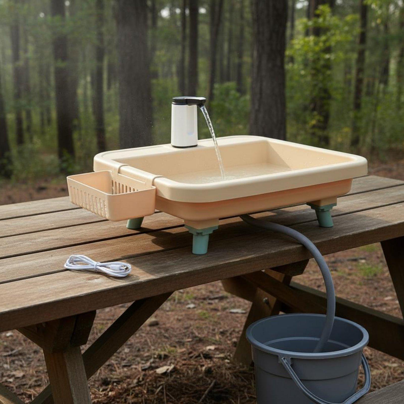 Outdoor Camping - Wastafel Camping Luar Ruangan Portabel dengan