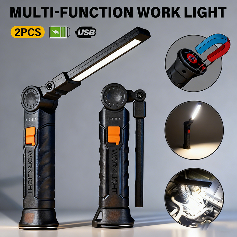 Outdoor Camping Glamping - Senter LED COB Portabel Lampu Kerja