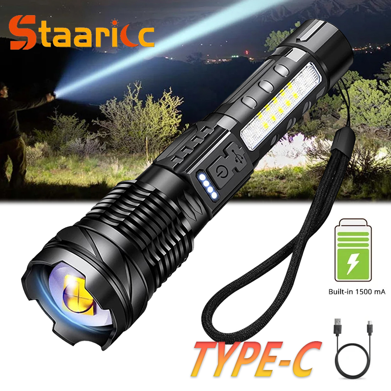 Outdoor Camping Glamping - Senter LED XHP50 yang Kuat, Tahan