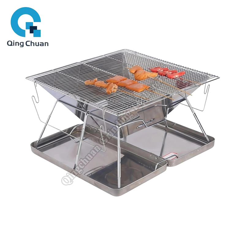 Outdoor Camping Stove - Kompor Arang Lipat Baja Tahan Karat