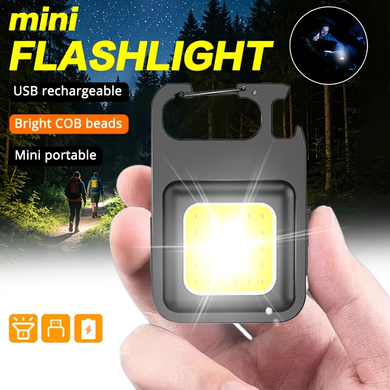 Outdoor Camping Glamping - Lampu Gantungan Kunci Portabel Mini Multifungsi