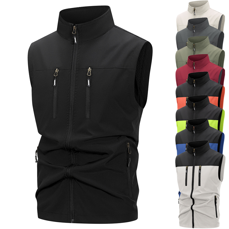 Outdoor Camping Vest - Rompi Softshell Ringan Pria dengan Saku