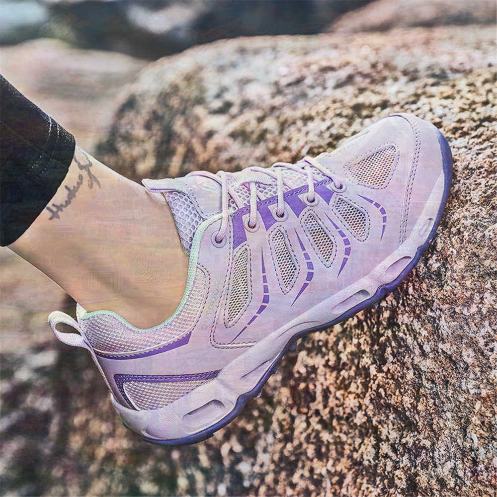 Outdoor Camping Guy - Sepatu Tenis Perak Ujung Bulat Musim