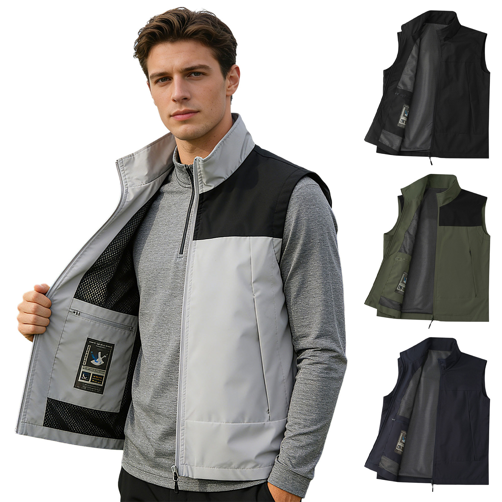 Outdoor Camping Vest - # Rompi Golf Pria M-5XL Kerah