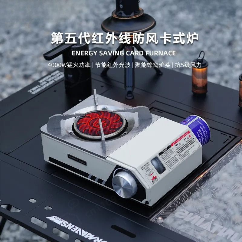 Outdoor Camping Stove - Kompor Kaset Inframerah Tahan Angin untuk