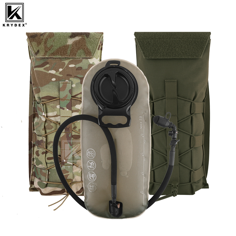 Outdoor Camping Vest - KRYDEX Taktis 3L Hidrasi Molle Pack