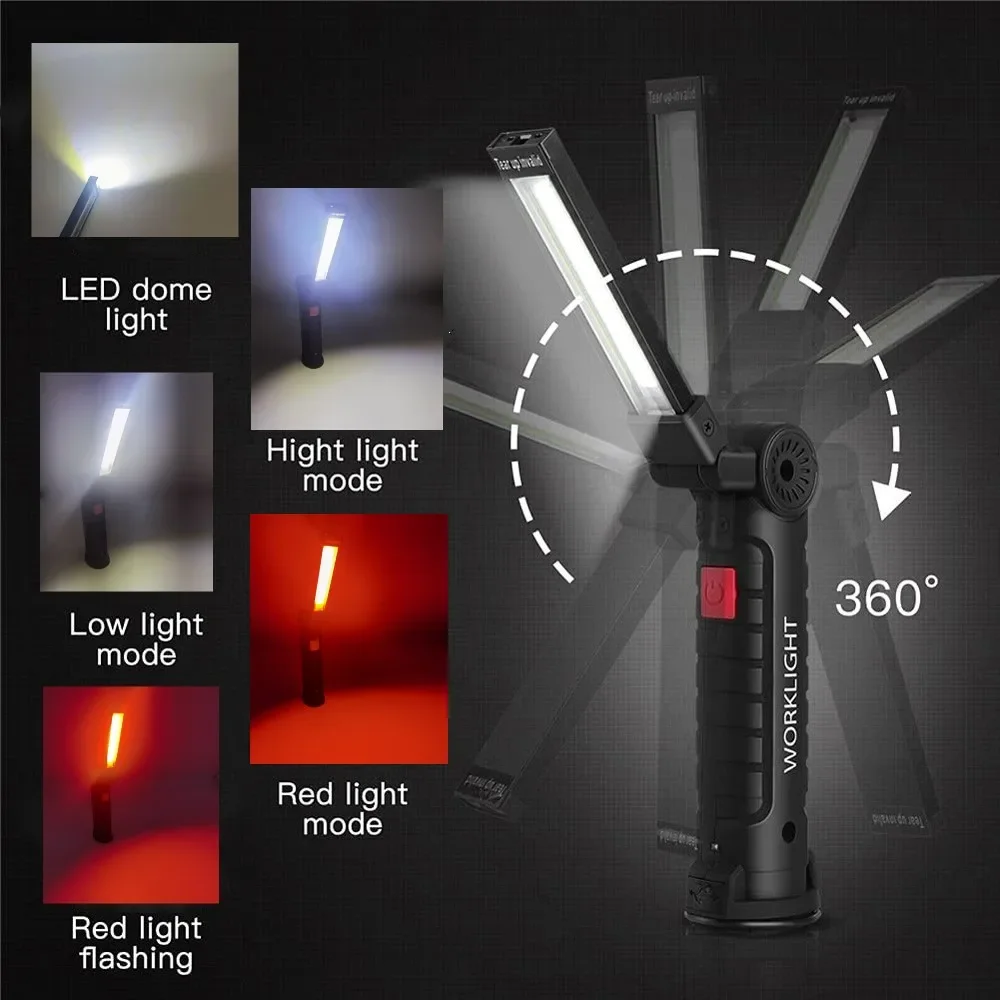 Senter LED COB Portabel Lampu  - Outdoor Camping Glamping ulasan dan harga