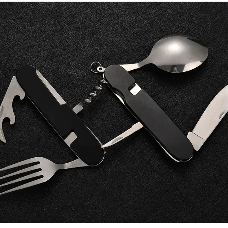 Peralatan makan lipat 4 in 1,  - Outdoor Camping Utensils ulasan dan harga