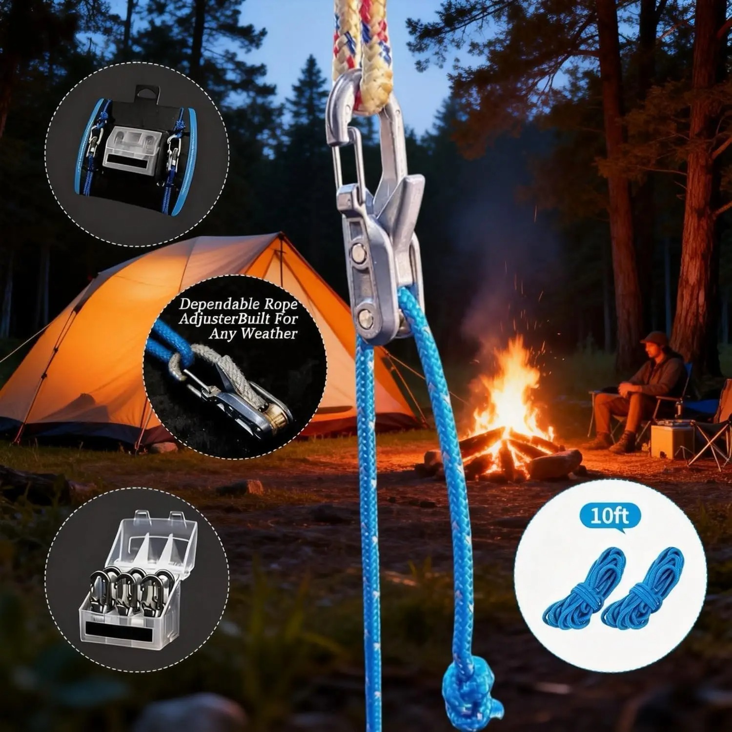 6 Buah Pengatur Tali Paracord  - Outdoor Camping Guy ulasan dan harga