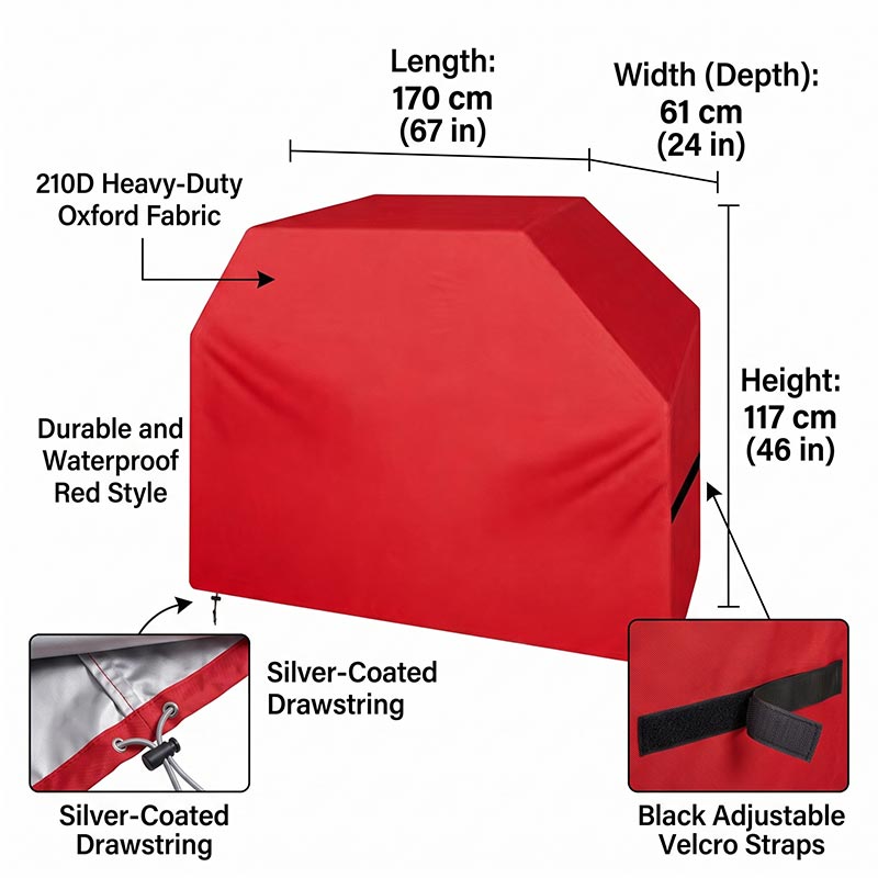 Penutup BBQ 210D Anti Debu Tah - Outdoor Camping Stove ulasan dan harga