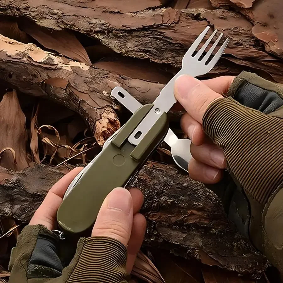 Peralatan Berkemah 5-in-1 Set  - Outdoor Camping Utensils ulasan dan harga
