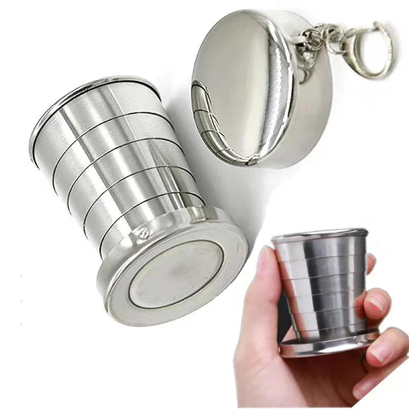 Cangkir Lipat Baja Tahan Karat - Outdoor Camping Utensils ulasan dan harga