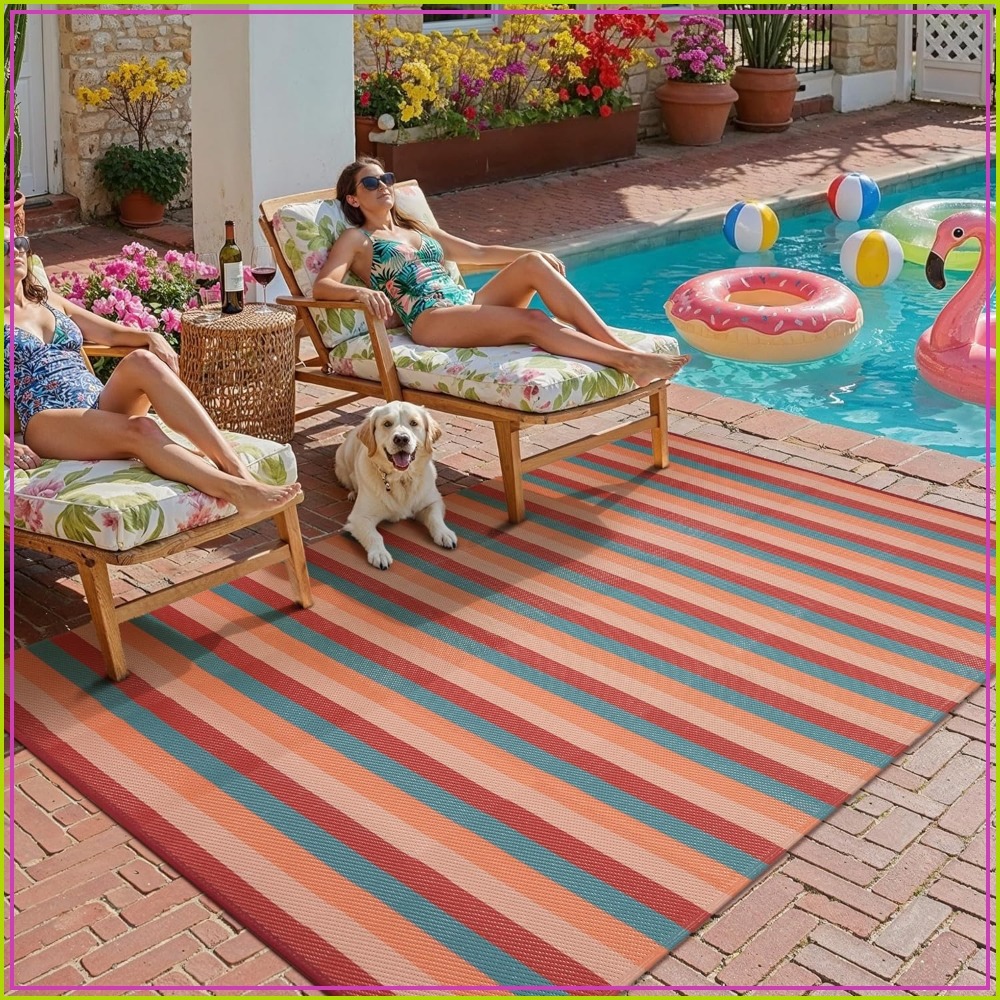 Karpet Luar Ruangan 5x8 Oranye - Outdoor Camping Decke ulasan dan harga