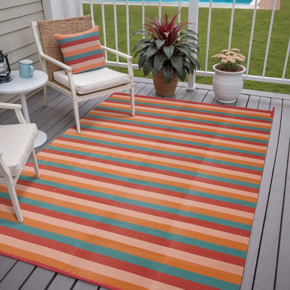 Karpet Luar Ruangan 5x8 Oranye - Outdoor Camping Decke ulasan dan harga