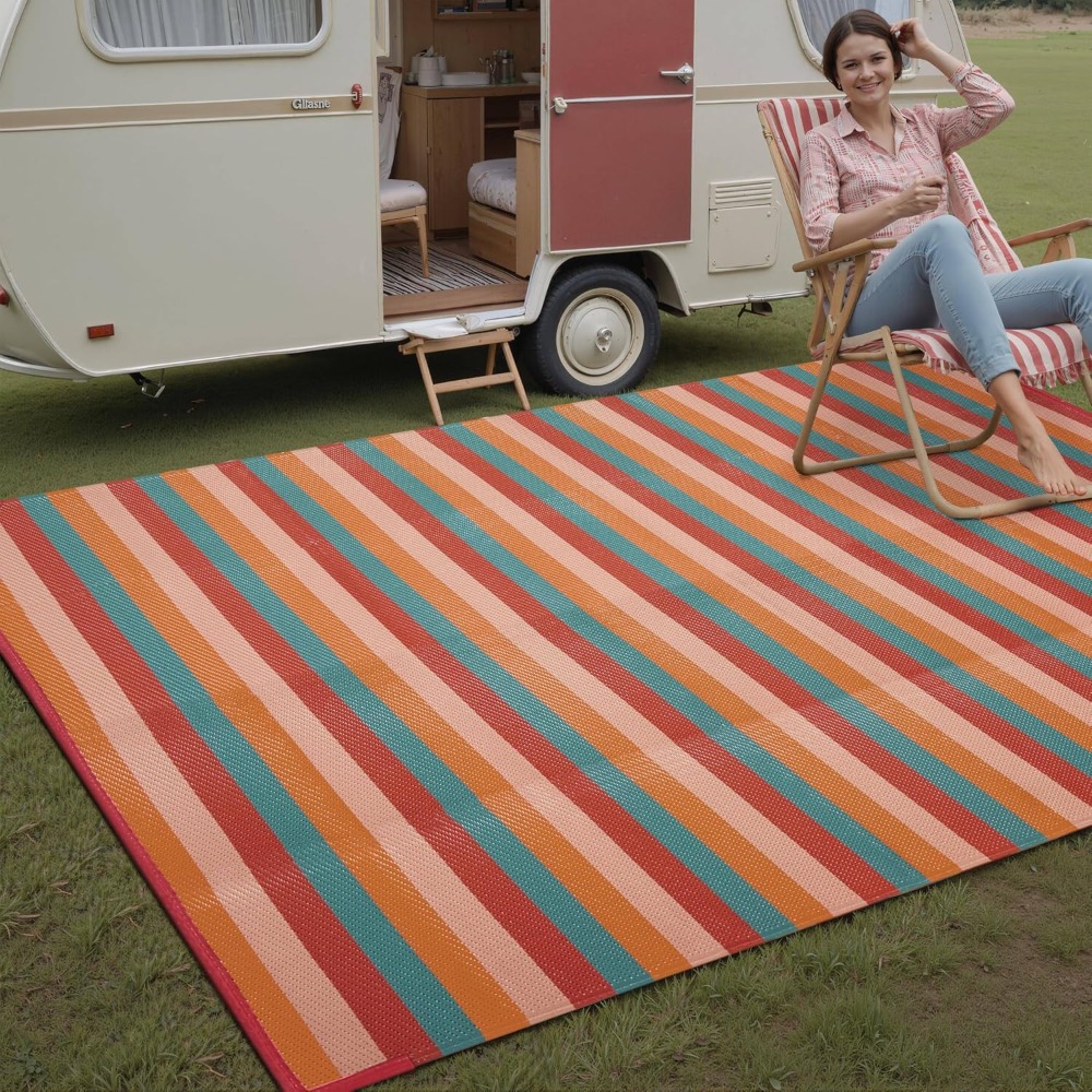 Karpet Luar Ruangan 5x8 Oranye - Outdoor Camping Decke ulasan dan harga