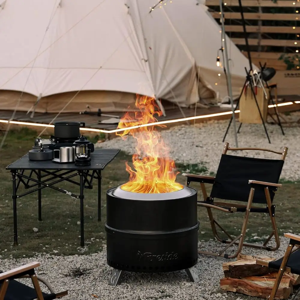 Kompor Kayu Bakar Baja Portabe - Outdoor Camping Wood Burning Stove ulasan dan harga