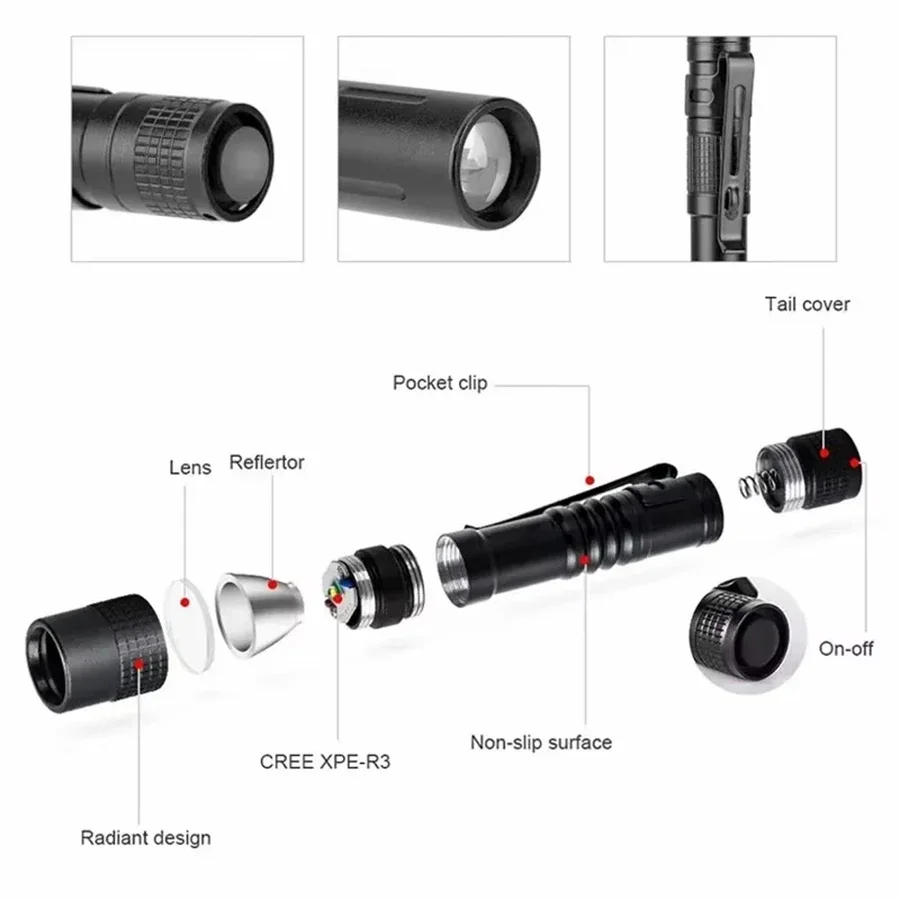 1-4 Buah Lampu Pena LED Portab - Outdoor Camping Glamping ulasan dan harga