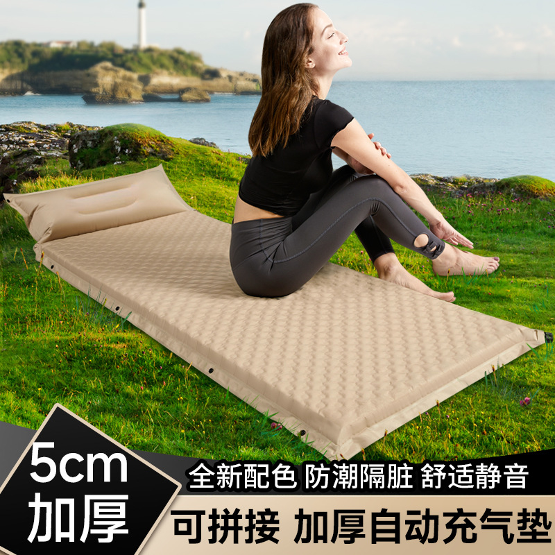 Matras Tidur Tiup Otomatis Por - Outdoor Camping Inflatable Tent ulasan dan harga