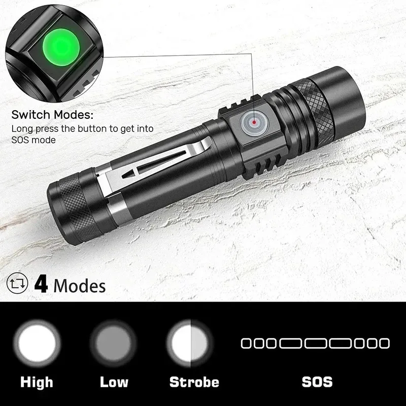 Senter LED T6 Isi Ulang, Sente - Outdoor Camping Glamping ulasan dan harga