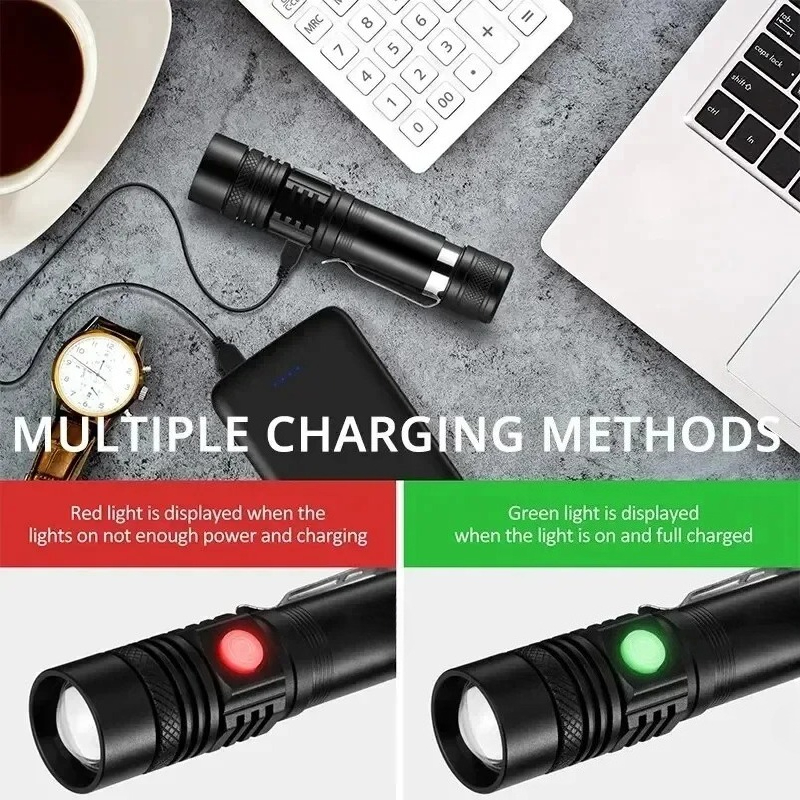 Senter LED T6 Isi Ulang, Sente - Outdoor Camping Glamping ulasan dan harga